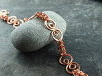 Armband chainmaille, Kupfer, Spirale