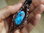 Anhänger - Labradorit blau mit Kristall